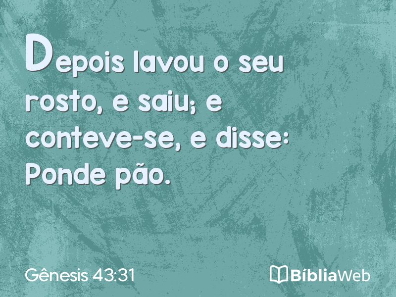 Gênesis 43:31 em imagem para compartilhar