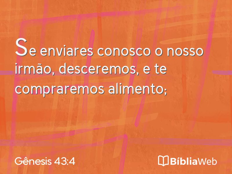 Gênesis 43:4 em imagem para compartilhar