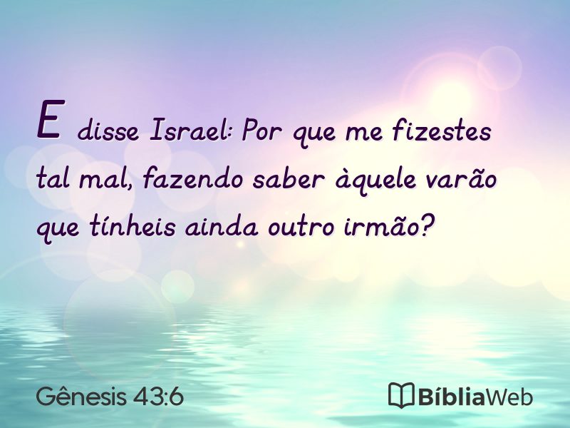 Gênesis 43:6 em imagem para compartilhar