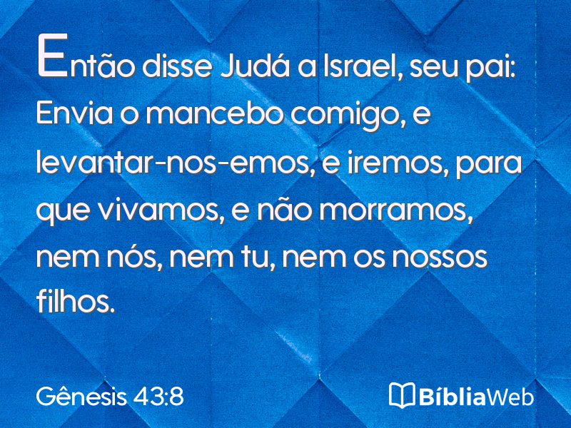 Gênesis 43:8 em imagem para compartilhar
