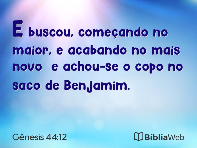 Gênesis 44:12 em imagem para compartilhar