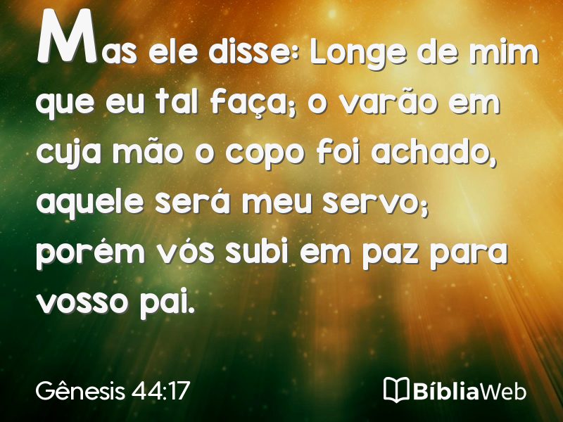 Gênesis 44:17 em imagem para compartilhar