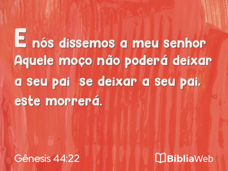 Gênesis 44:22 em imagem para compartilhar