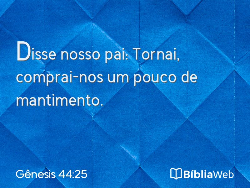 Gênesis 44:25 em imagem para compartilhar