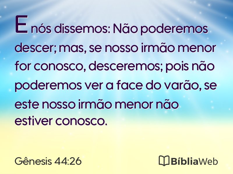 Gênesis 44:26 em imagem para compartilhar