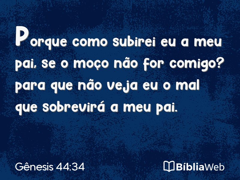 Gênesis 44:34 em imagem para compartilhar