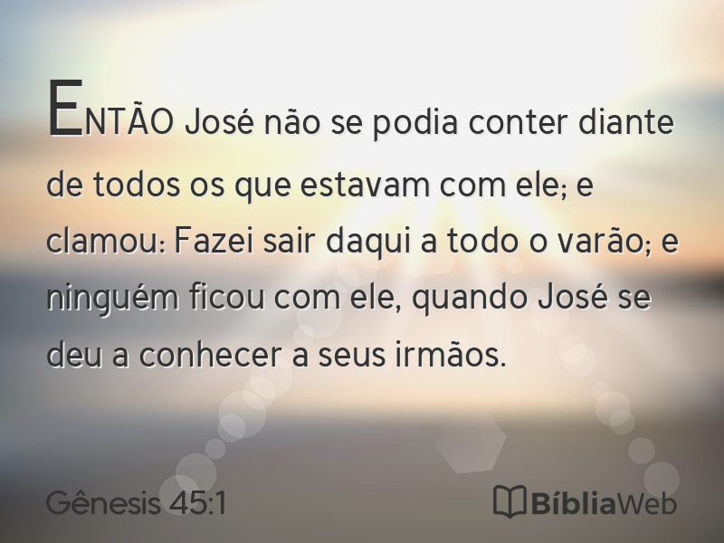 Gênesis 45:1 em imagem para compartilhar