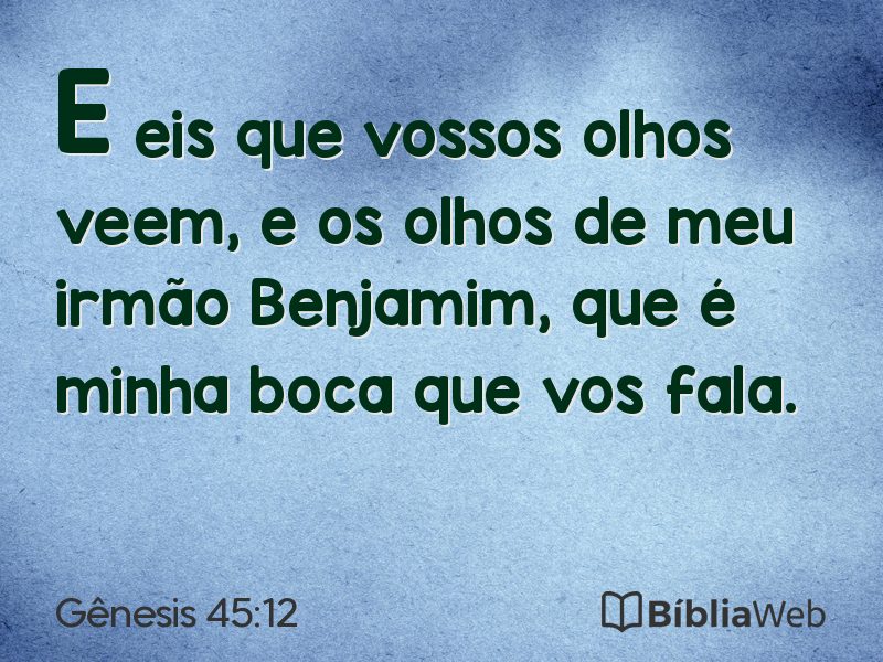 Gênesis 45:12 em imagem para compartilhar