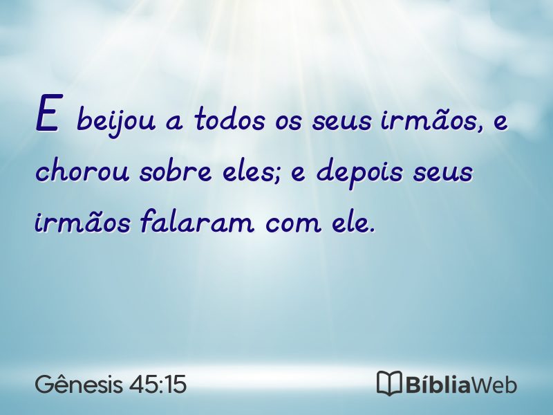 Gênesis 45:15 em imagem para compartilhar
