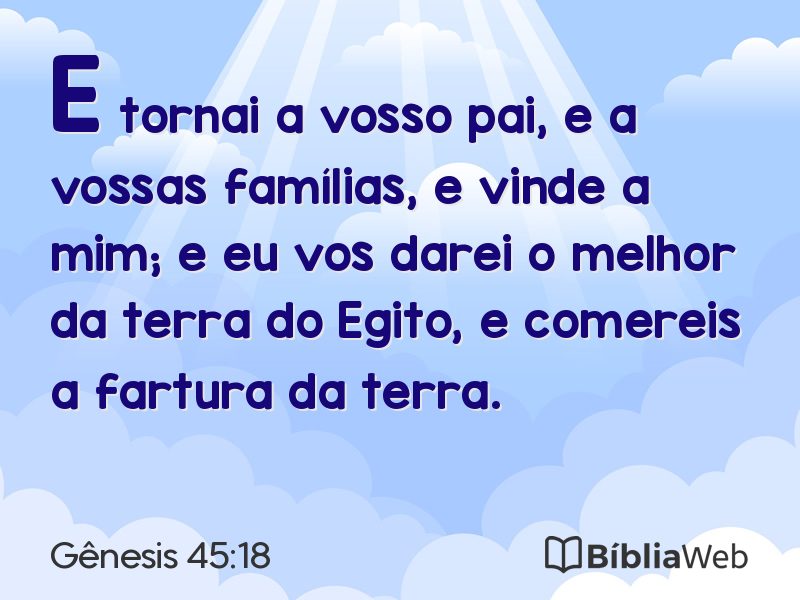 Gênesis 45:18 em imagem para compartilhar