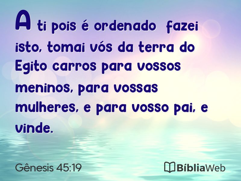 Gênesis 45:19 em imagem para compartilhar