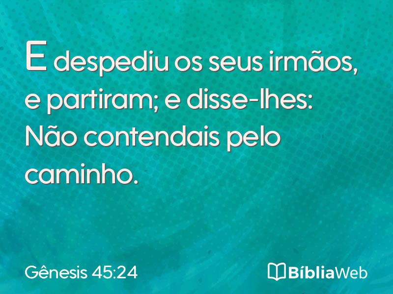 Gênesis 45:24 em imagem para compartilhar
