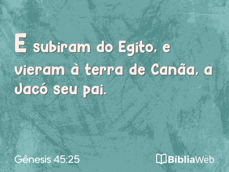 Gênesis 45:25 em imagem para compartilhar