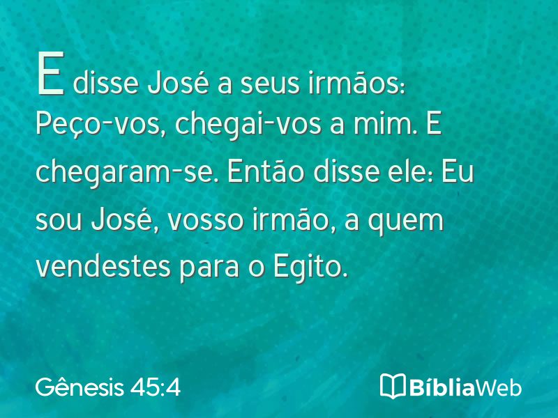 Gênesis 45:4 em imagem para compartilhar