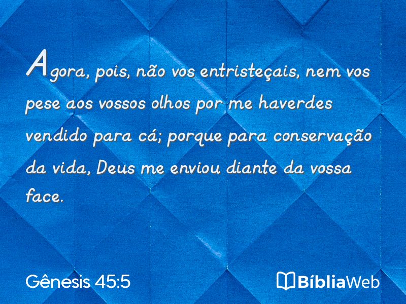 Gênesis 45:5 em imagem para compartilhar