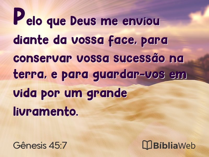 Gênesis 45:7 em imagem para compartilhar