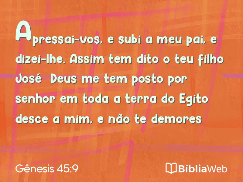 Gênesis 45:9 em imagem para compartilhar