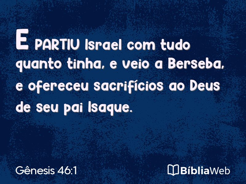 Gênesis 46:1 em imagem para compartilhar