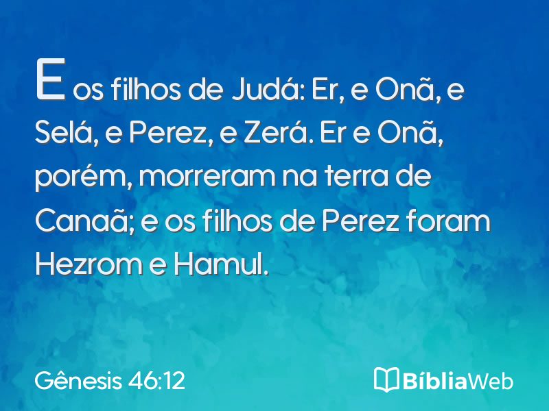 Gênesis 46:12 em imagem para compartilhar