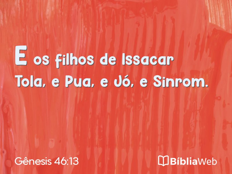 Gênesis 46:13 em imagem para compartilhar