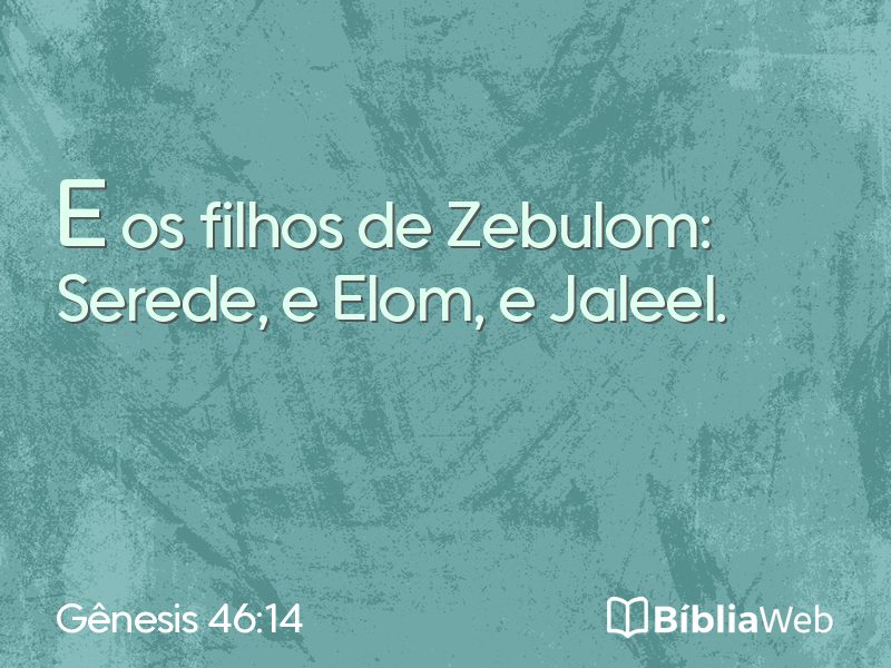 Gênesis 46:14 em imagem para compartilhar
