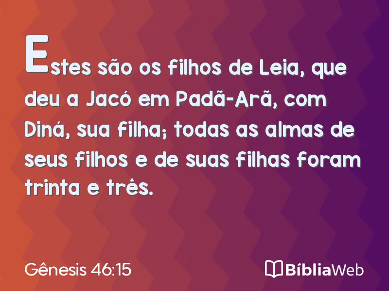 Gênesis 46:15 em imagem para compartilhar