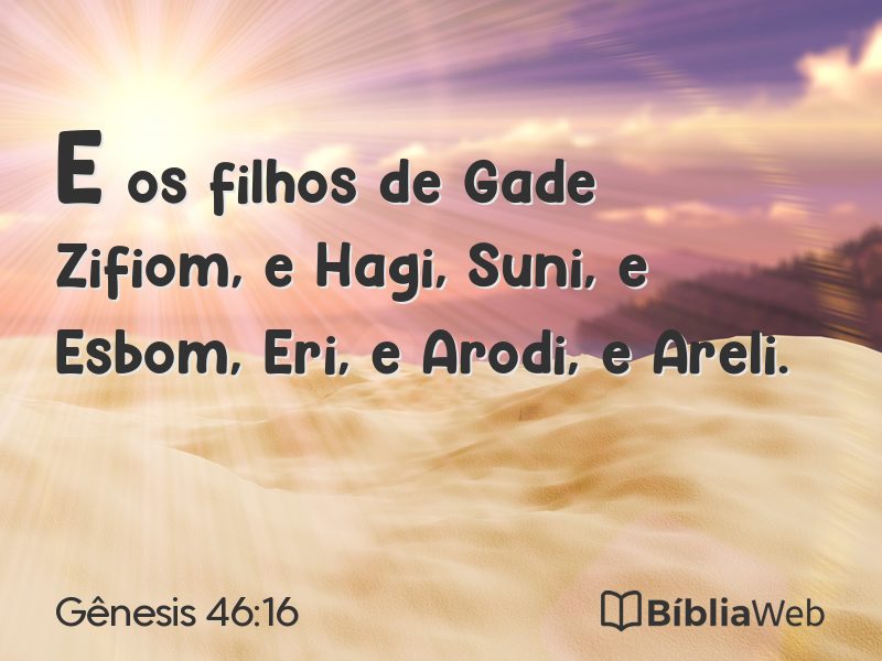 Gênesis 46:16 em imagem para compartilhar