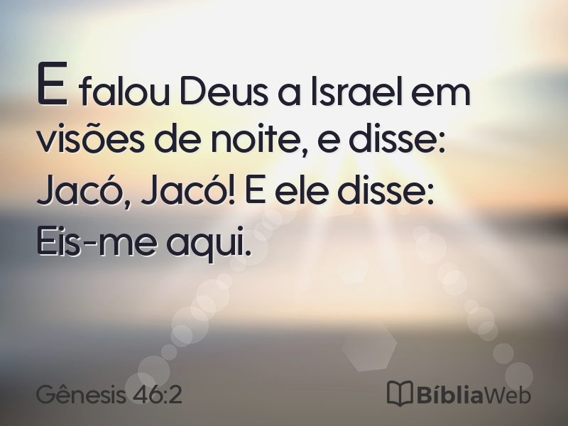 Gênesis 46:2 em imagem para compartilhar