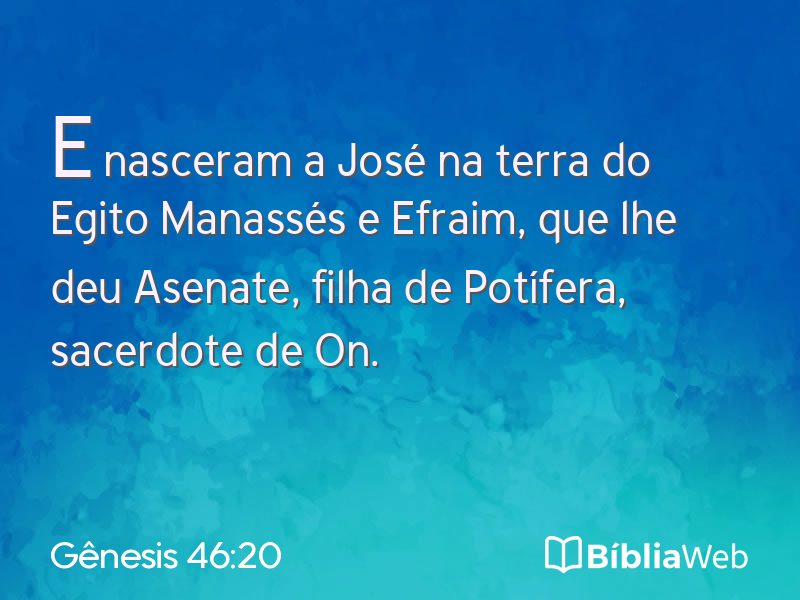 Gênesis 46:20 em imagem para compartilhar