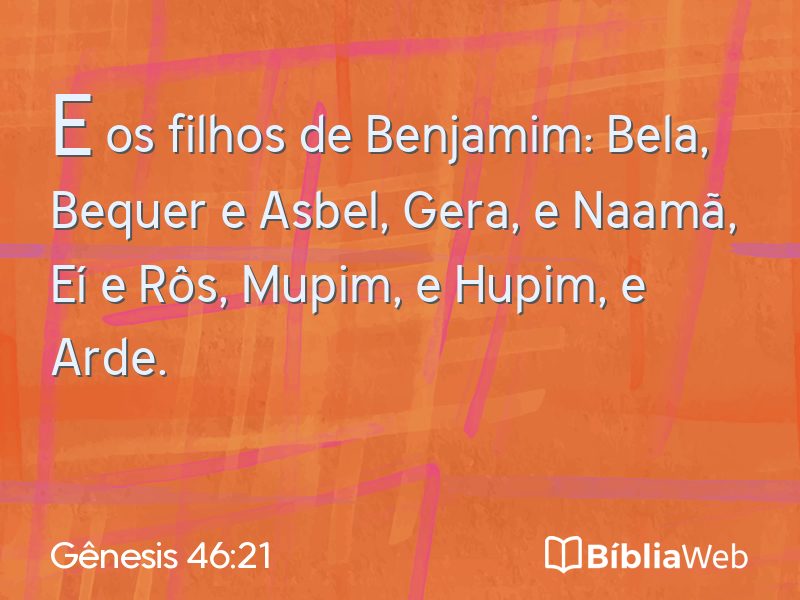 Gênesis 46:21 em imagem para compartilhar
