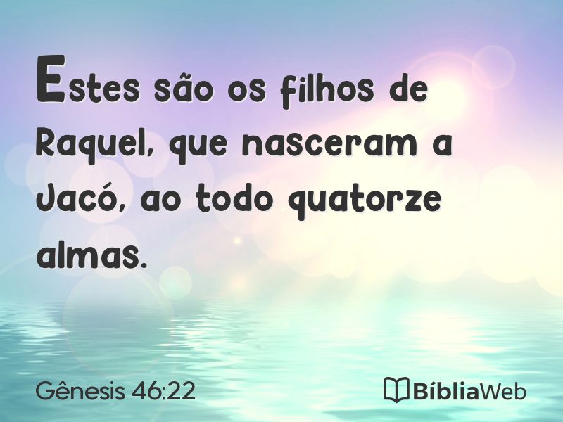 Gênesis 46:22 em imagem para compartilhar