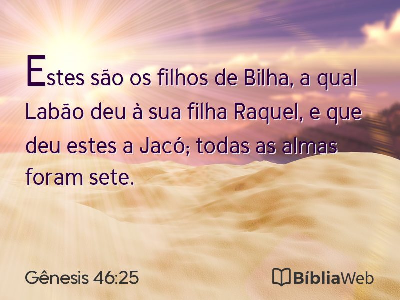 Gênesis 46:25 em imagem para compartilhar