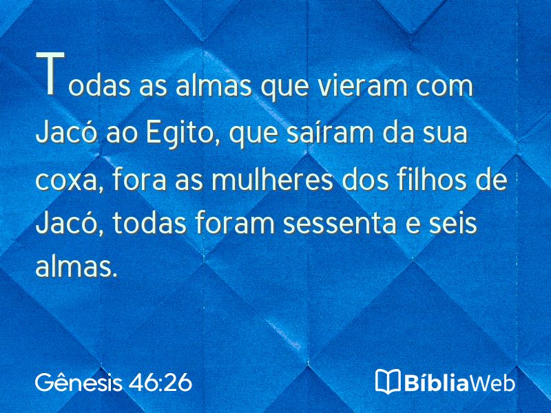 Gênesis 46:26 em imagem para compartilhar
