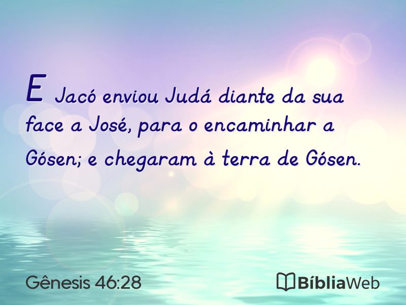 Gênesis 46:28 em imagem para compartilhar
