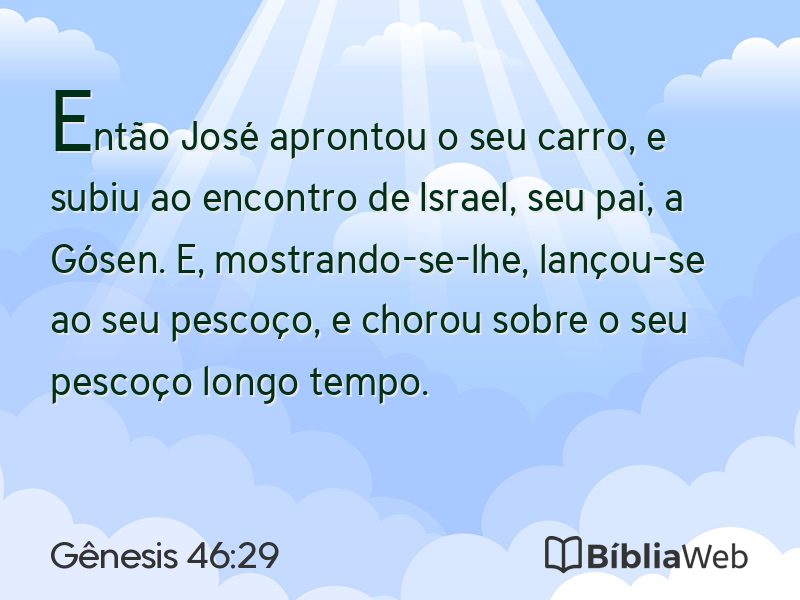 Gênesis 46:29 em imagem para compartilhar