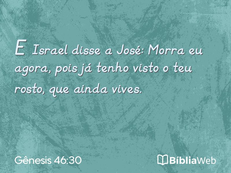 Gênesis 46:30 em imagem para compartilhar