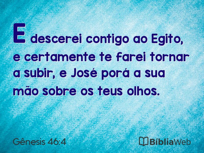 Gênesis 46:4 em imagem para compartilhar