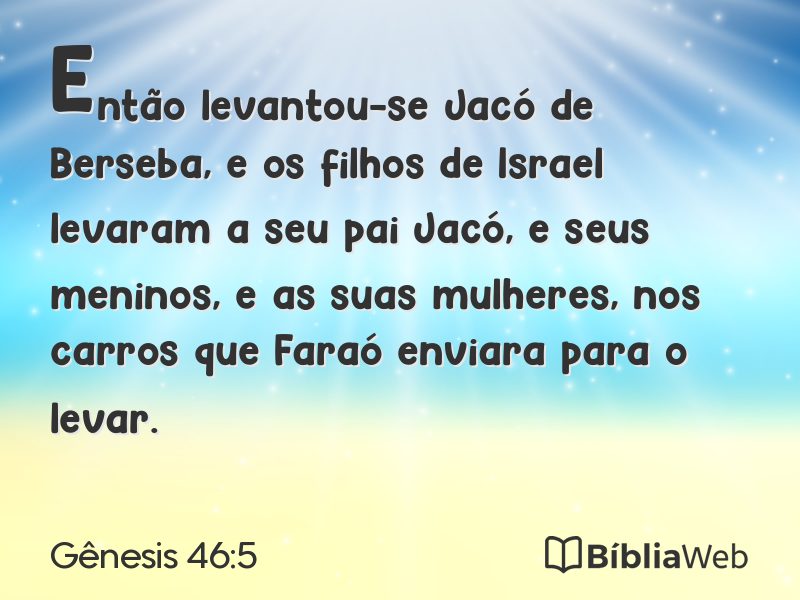 Gênesis 46:5 em imagem para compartilhar