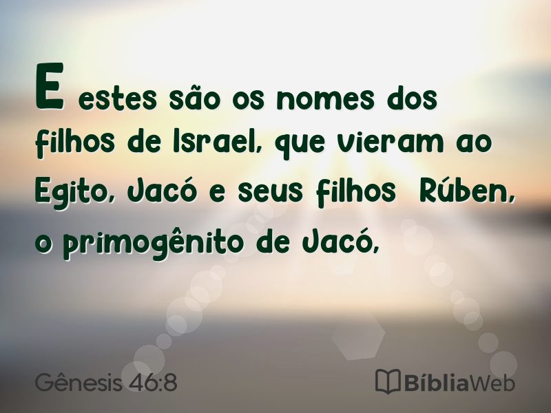 Gênesis 46:8 em imagem para compartilhar