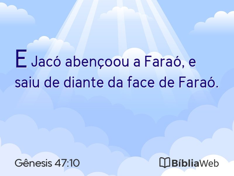 Gênesis 47:10 em imagem para compartilhar
