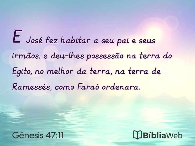 Gênesis 47:11 em imagem para compartilhar