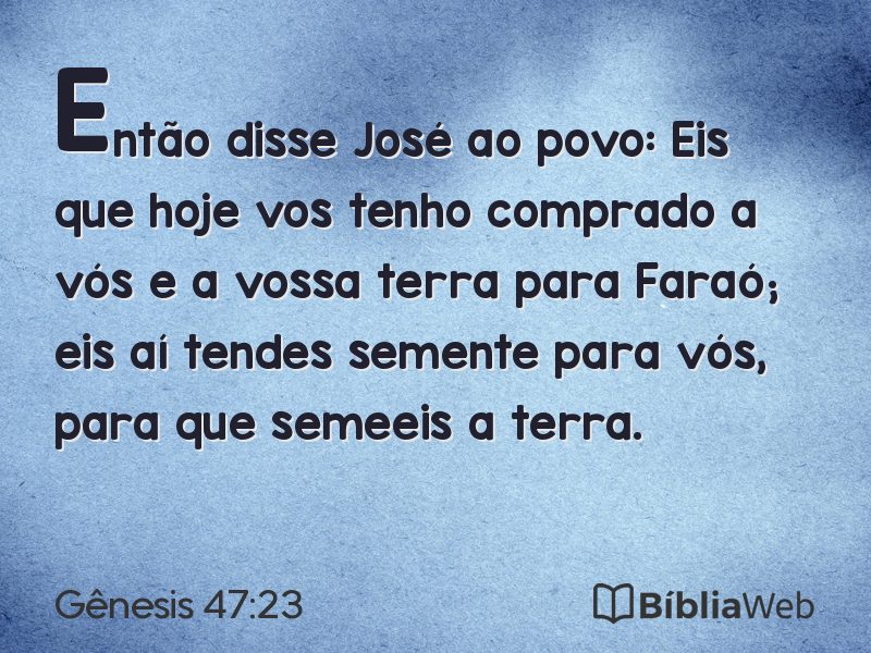Gênesis 47:23 em imagem para compartilhar
