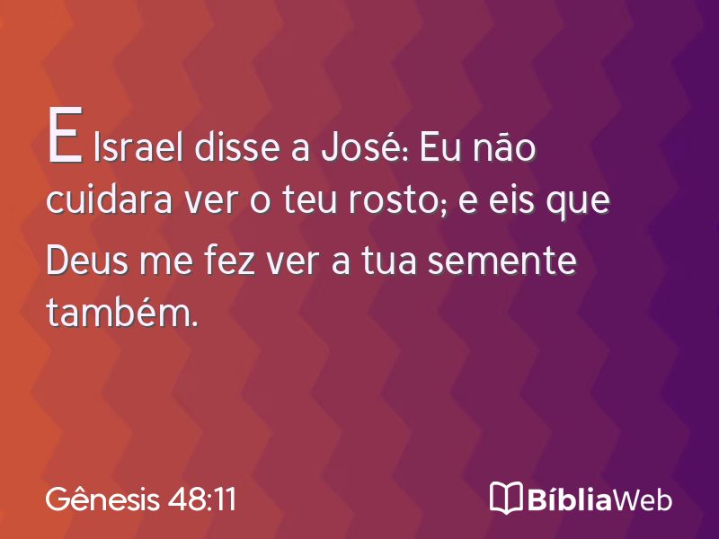 Gênesis 48:11 em imagem para compartilhar