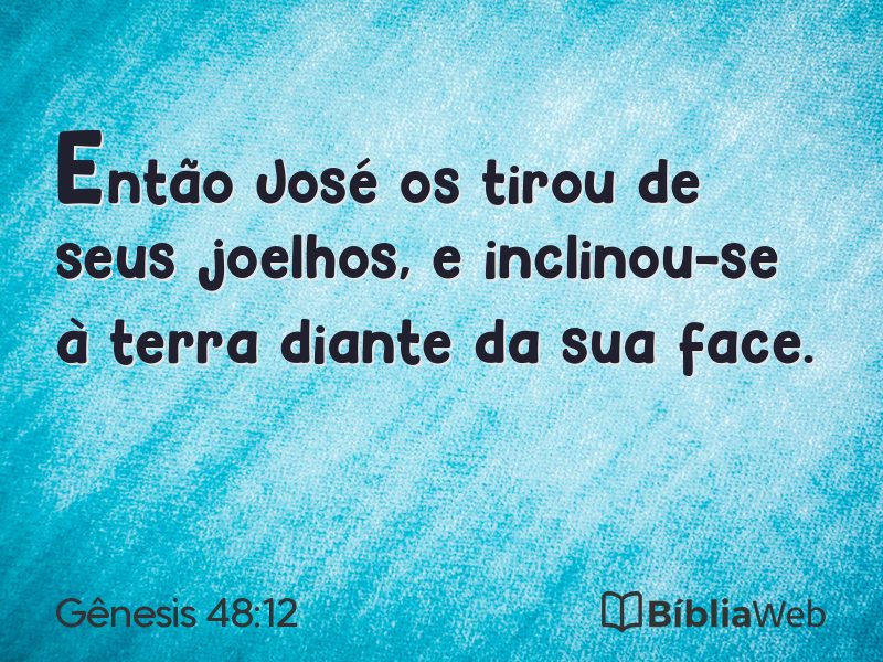 Gênesis 48:12 em imagem para compartilhar