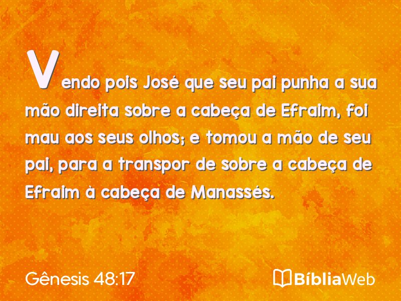 Gênesis 48:17 em imagem para compartilhar
