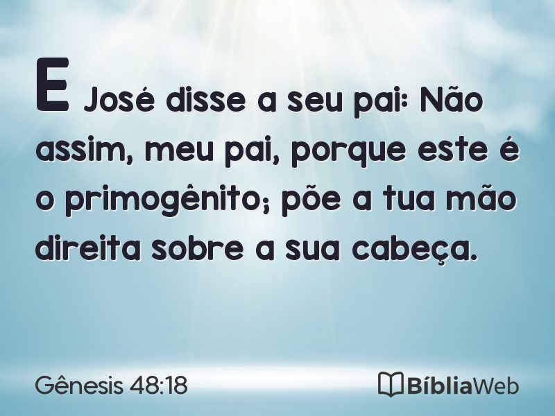 Gênesis 48:18 em imagem para compartilhar