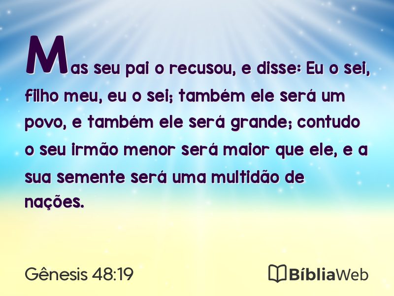 Gênesis 48:19 em imagem para compartilhar