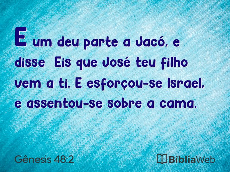 Gênesis 48:2 em imagem para compartilhar