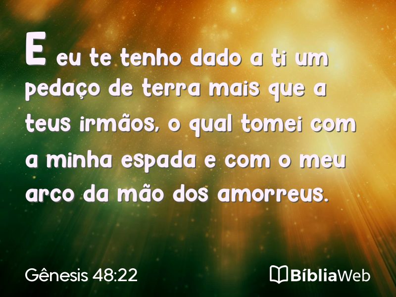 Gênesis 48:22 em imagem para compartilhar