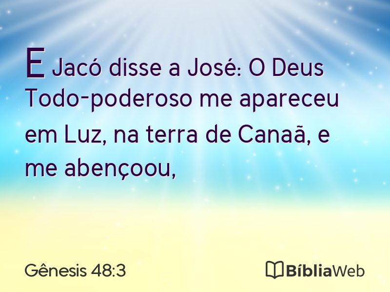 Gênesis 48:3 em imagem para compartilhar